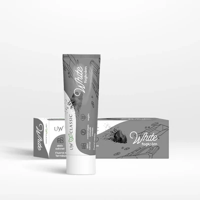 UW Classic Fogkrém White aktív szenes fluoridmentes 75 ml