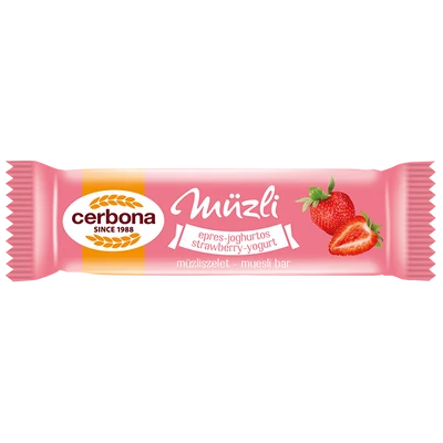 Cerbona Müzliszelet epres-joghurtos 20 g