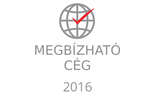 Elnyertük a Megbízható Cég 2016. címet!