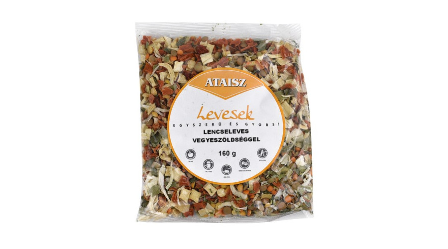 ATAISZ Lencseleves vegyes zöldségekkel 160 g