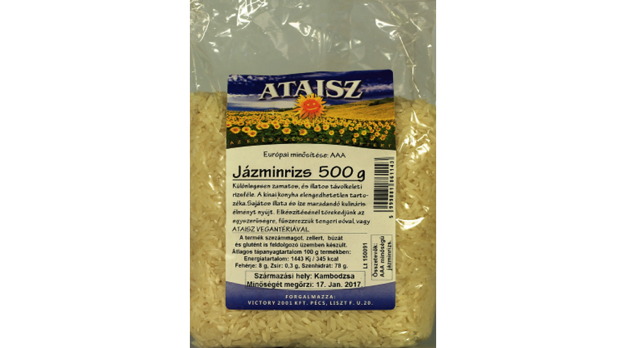 ATAISZ Jázmin rizs 500 g ATAISZ Jázmin rizs 500 g
