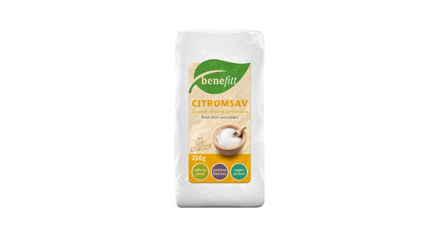 BENEFITT Citromsav étkezési 250 g BENEFITT Citromsav étkezési 250 g