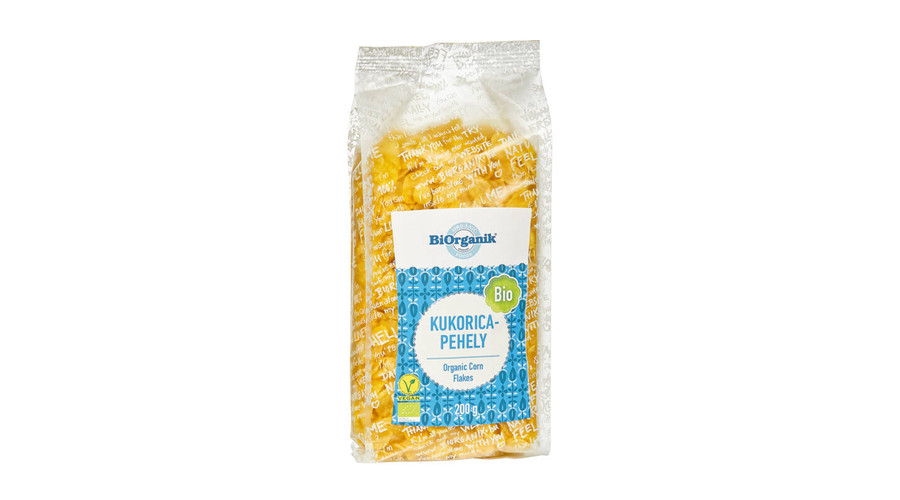 BIORGANIK Bio Kukoricapehely Cukormentes 200 g