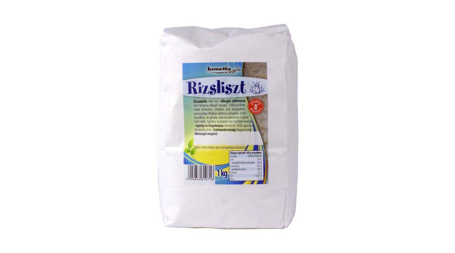 BONETTA Rizsliszt gluténmentes 1000 g BONETTA Rizsliszt gluténmentes 1000 g