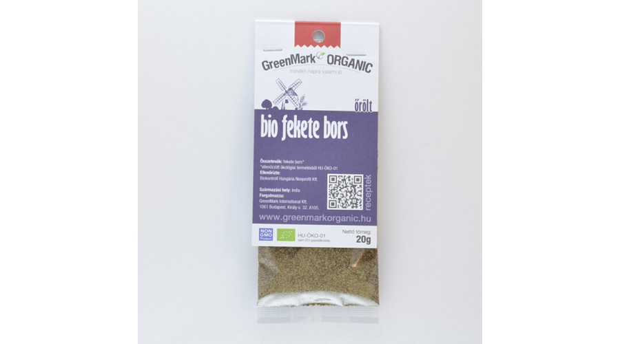 GREENMARK Bio Fekete bors őrölt 20 g GREENMARK Bio Fekete bors őrölt 20 g