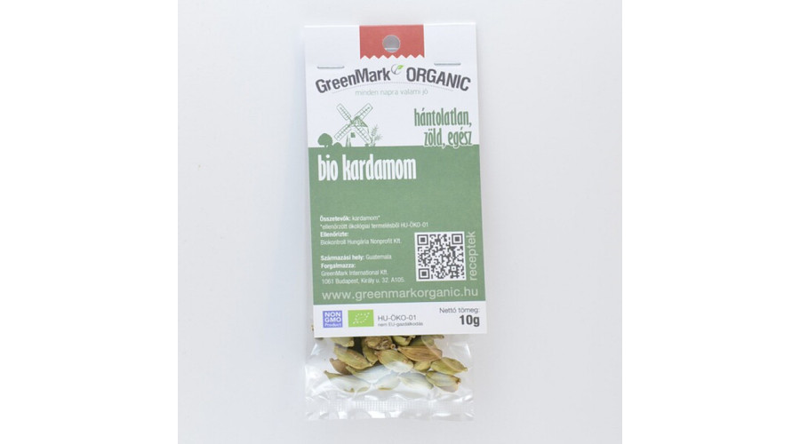 GREENMARK Bio Kardamom hántolatlan zöld egész 10 g GREENMARK Bio Kardamom hántolatlan zöld egész 10 g