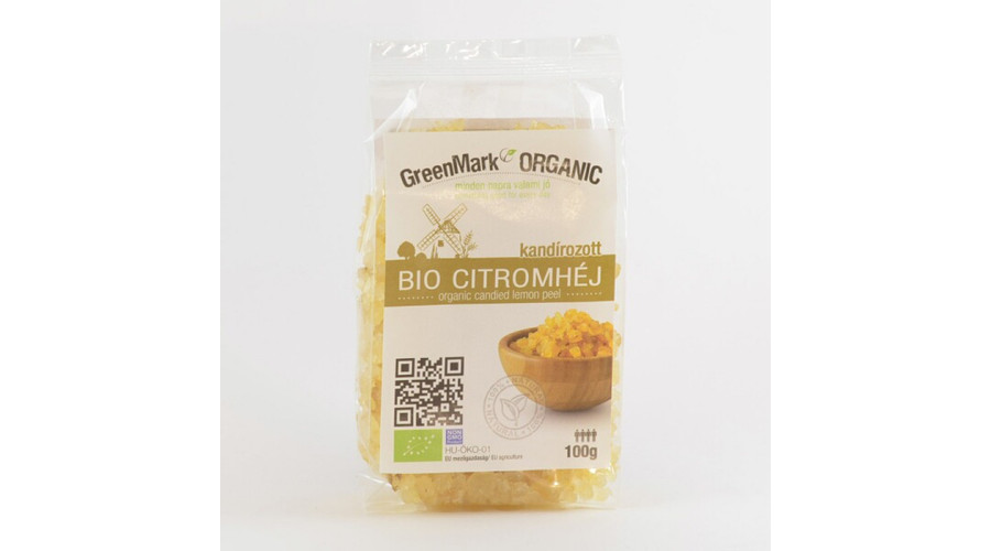 GREENMARK Bio Kandírozott citromhéj 100 g GREENMARK Bio Kandírozott citromhéj 100 g