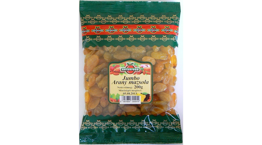 NATURFOOD Jumbo Arany mazsola 150 g NATURFOOD Jumbo Arany mazsola 150 g