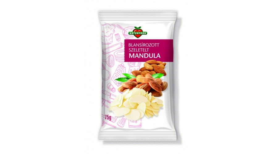 NATURFOOD Szeletelt mandula 75 g
