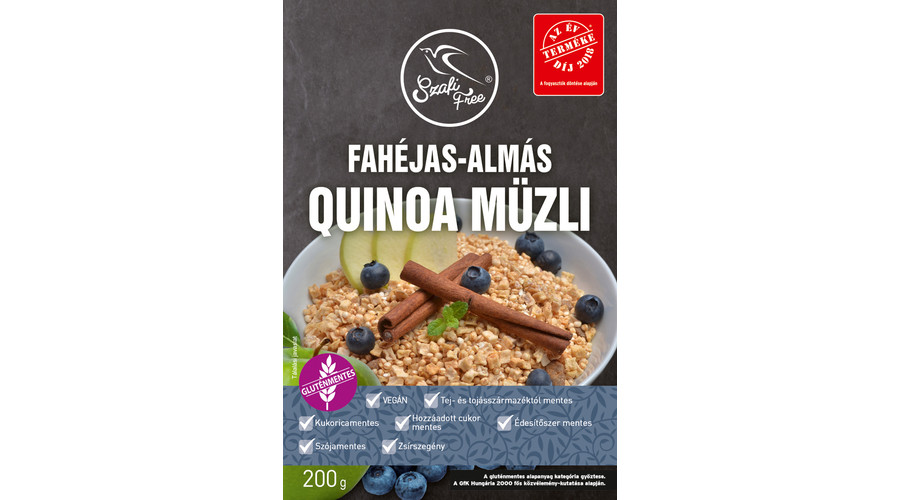 SZAFI FREE Quinoa müzli fahéj-alma 200 g SZAFI FREE Quinoa müzli fahéj-alma 200 g