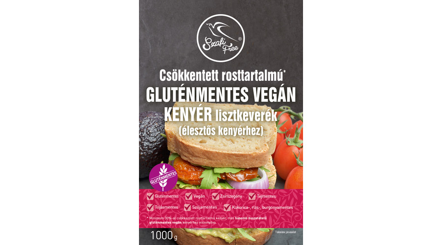 SZAFI FREE Csökkentett rosttartalmú vegán kenyér lisztkeverék 1000 g