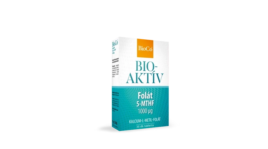 BIOCO Bioaktív folát 5-MTHF 1000 µg tabletta 30 db BIOCO Bioaktív folát 5-MTHF 1000 µg tabletta 30 db