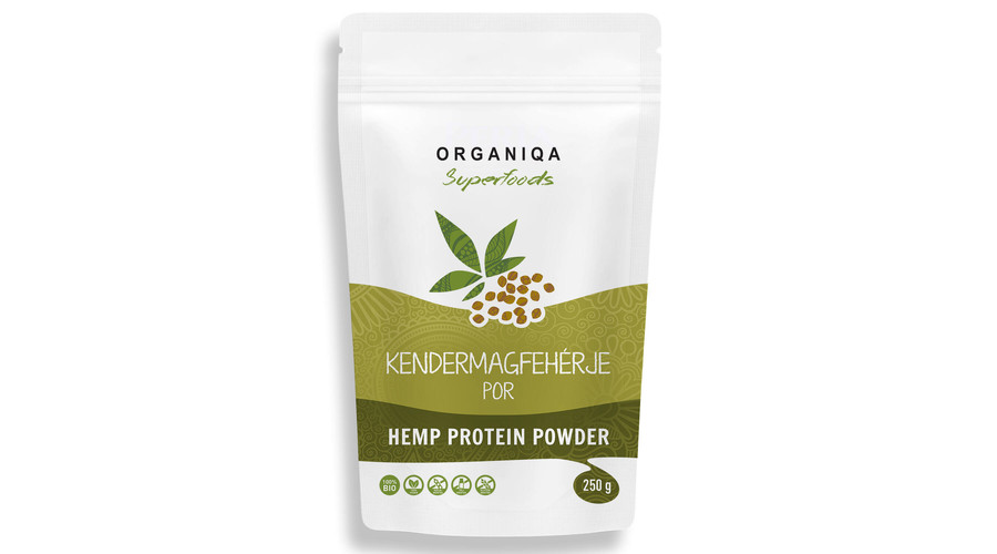 ORGANIQA Bio Hemp protein kendermag fehérje por 250 g ORGANIQA Bio Hemp protein kendermag fehérje por 250 g