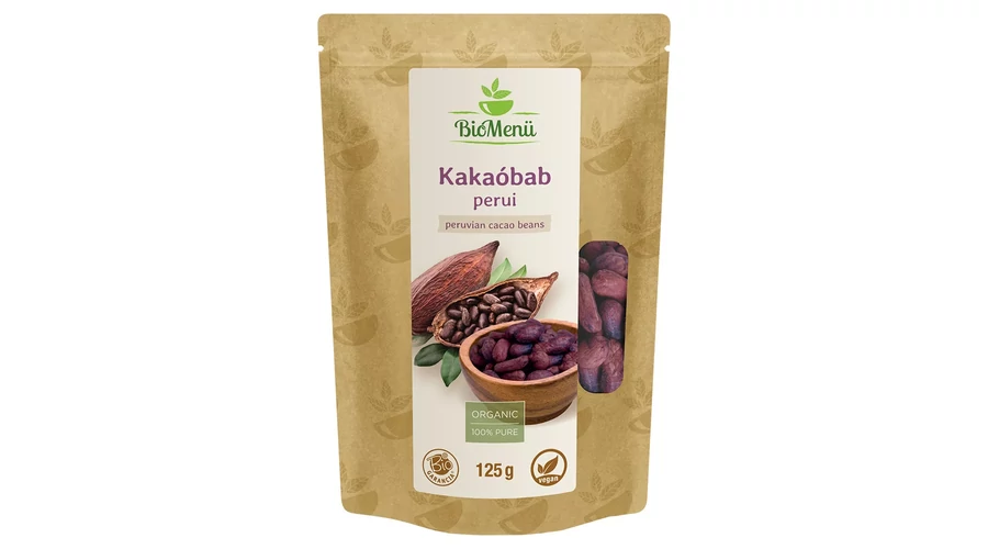 BIO MENÜ Bio Perui kakaóbab 125 g