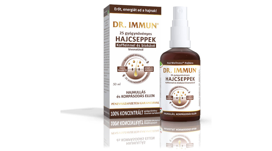 Dr. IMMUN 25 Gyógynövényes Koffeines hajcseppek hajhullás ellen 50 ml Dr. IMMUN 25 Gyógynövényes Koffeines hajcseppek hajhullás ellen 50 ml