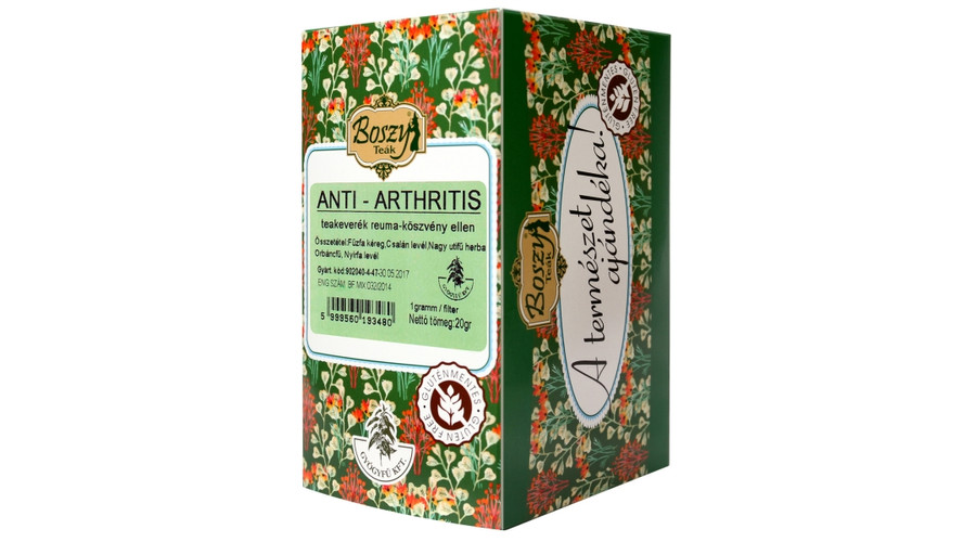 BOSZY Anti-Arthritis tea Reuma, Köszvény Ellen 20 filter BOSZY Anti-Arthritis tea Reuma, Köszvény Ellen 20 filter