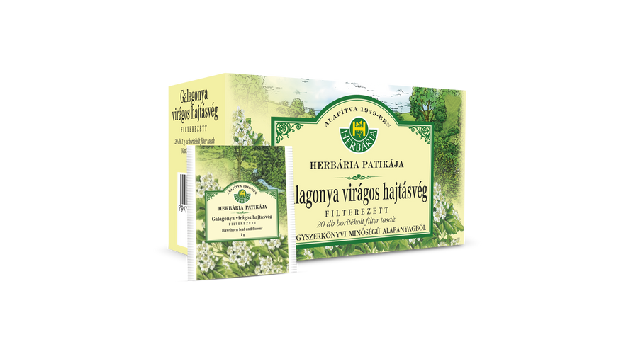 HERBÁRIA Galagonya virág tea borítékos 20 filter HERBÁRIA Galagonya virág tea borítékos 20 filter
