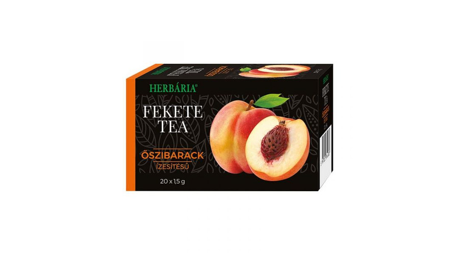 HERBÁRIA Fekete tea Őszibarack ízesítéssel 20 filter