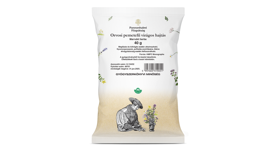 HERBÁRIA Pannonhalmi Orvosi pemetefű virágos hajtás 40 g HERBÁRIA Pannonhalmi Orvosi pemetefű virágos hajtás 40 g