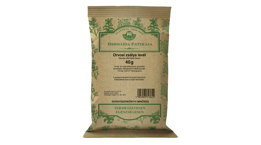 HERBÁRIA Orvosi zsálya levél tea 40 g HERBÁRIA Orvosi zsálya levél tea 40 g