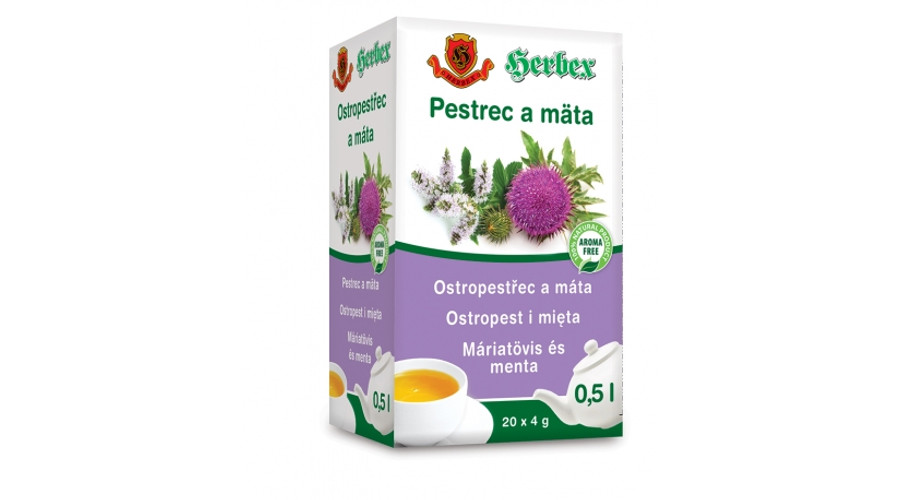 HERBEX Máriatövis és Menta Tea 20 filter HERBEX Máriatövis és Menta Tea 20 filter