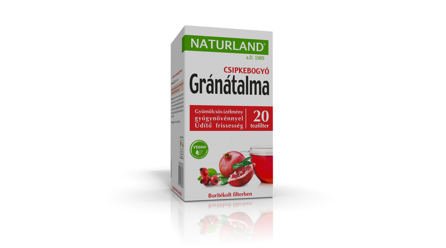 NATURLAND Gyümölcstea Gránátalma-csipkebogyó 20 filter