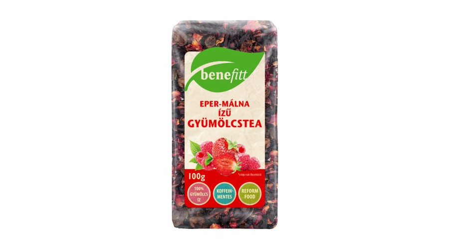 BENEFITT Eper-málna ízű gyümölcstea 100 g BENEFITT Eper-málna ízű gyümölcstea 100 g