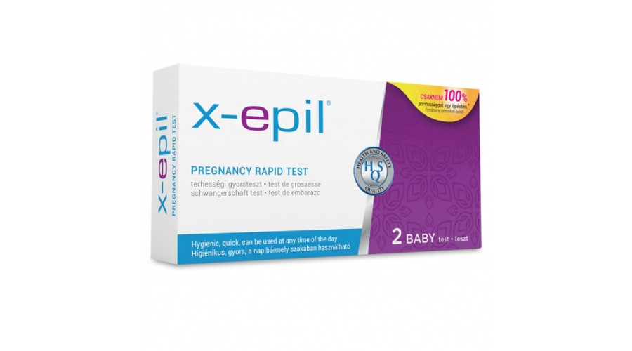 X-Epil Terhességi gyorsteszt csík 2 db X-Epil Terhességi gyorsteszt csík 2 db