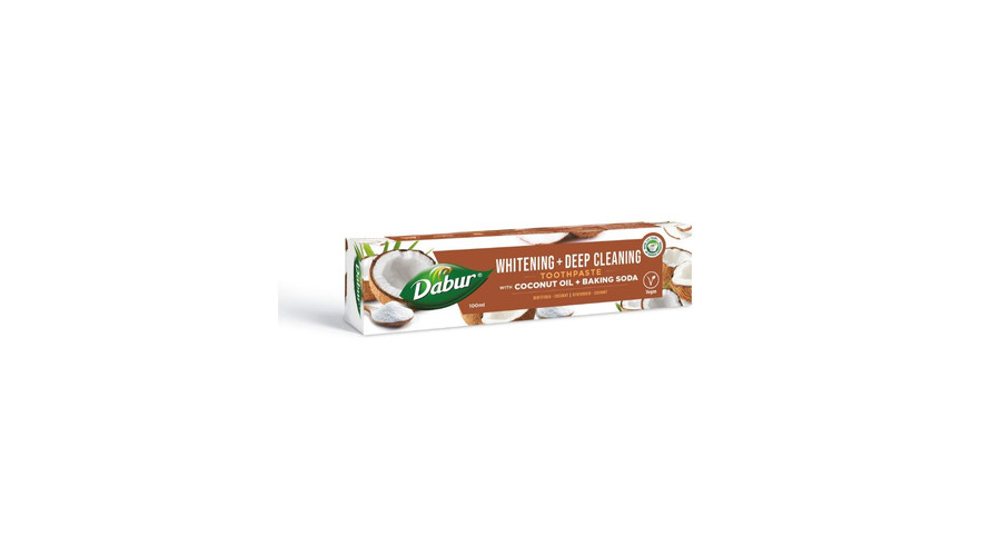 DABUR Herbal Fogkrém fluoridmentes kókuszolajjal és szódabikarbónával 100 ml DABUR Herbal Fogkrém fluoridmentes kókuszolajjal és szódabikarbónával 100 ml