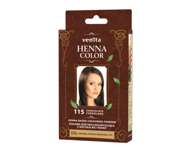 HENNA COLOR Hajszínezőpor Nr. 115 Csokoládé Barna 25 g