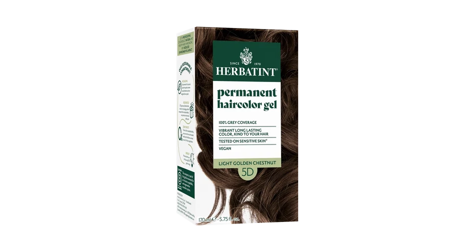 HERBATINT 5D Arany világos gesztenye tartós növényi hajfesték kondícionálóval 170 ml