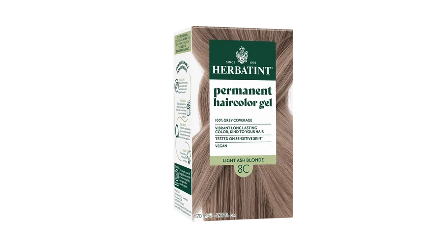 HERBATINT 8C Világos hamvas szőke tartós növényi hajfesték kondícionálóval 170 ml