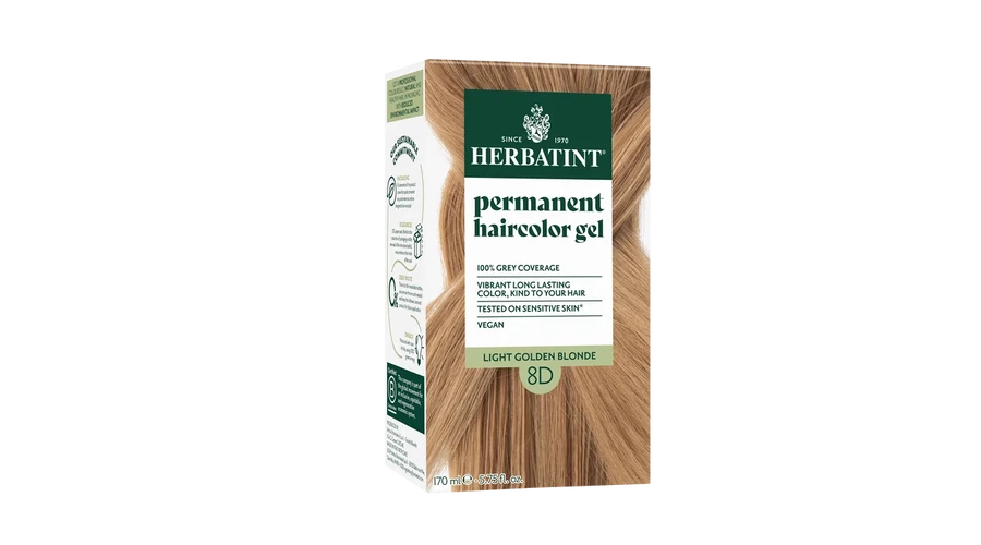 HERBATINT 8D Arany világos szőke tartós növényi hajfesték kondícionálóval 170 ml