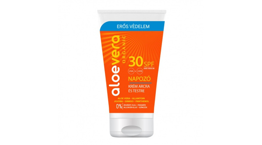ALVEOLA Eredeti Aloe Vera napozó krém arcra és testre SPF30 - 150 ml