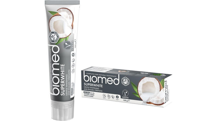 BIOMED Superwhite fehérítő Fogkrém fluoridmentes 100 g BIOMED Superwhite fehérítő Fogkrém fluoridmentes 100 g