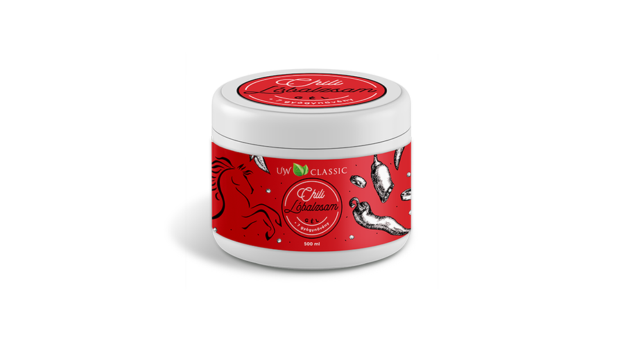 UW Classic Lóbalzsam Chilivel+7 Gyógynövény 500 ml UW Classic Lóbalzsam Chilivel+7 Gyógynövény 500 ml