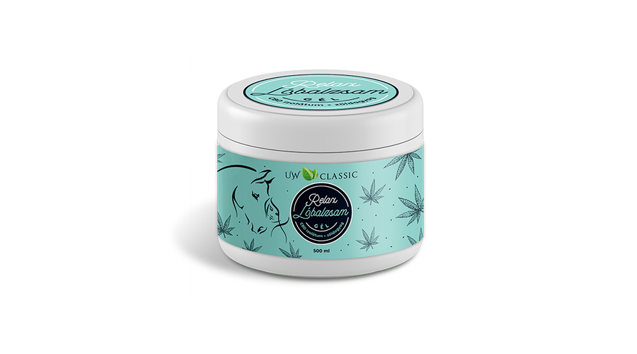UW Classic Lóbalzsam Relax gél CBD izolátummal+zöld agyag 500 ml