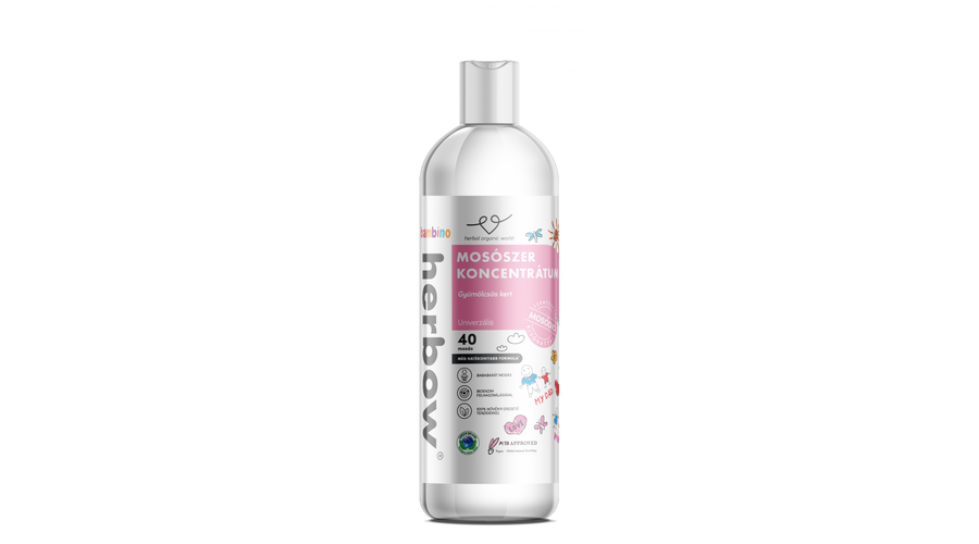 HERBOW Bambino folyékony mosószer koncentrátum univerzális Gyümölcsös kert 1000 ml