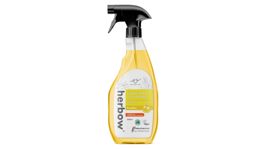 HERBOW Fürdőszobai tisztító probiotikus spray citrus illattal 500 ml HERBOW Fürdőszobai tisztító probiotikus spray citrus illattal 500 ml