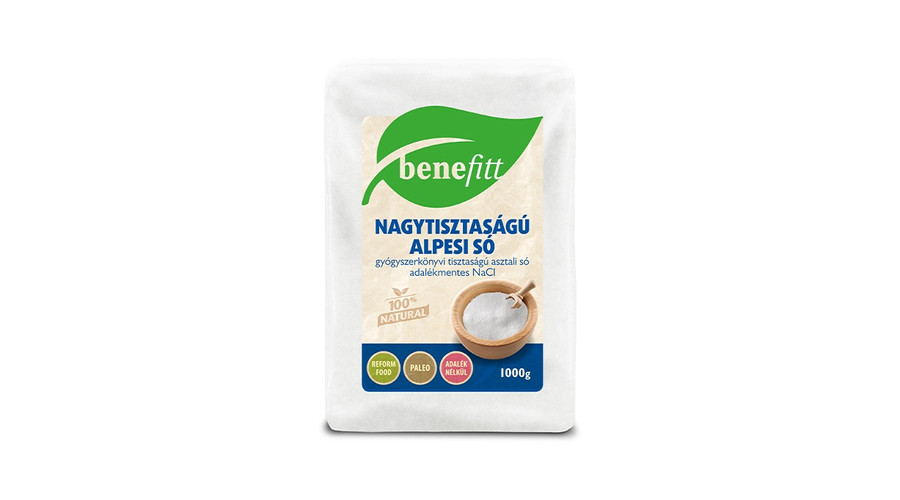 BENEFITT Nagytisztaságú alpesi só 1000 g