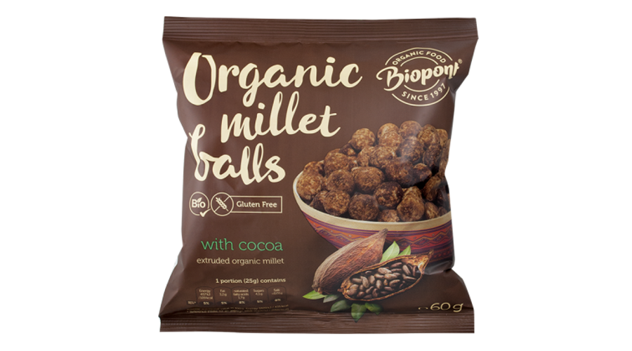 BIOPONT Bio Extrudált kölesgolyó kakaós 60 g