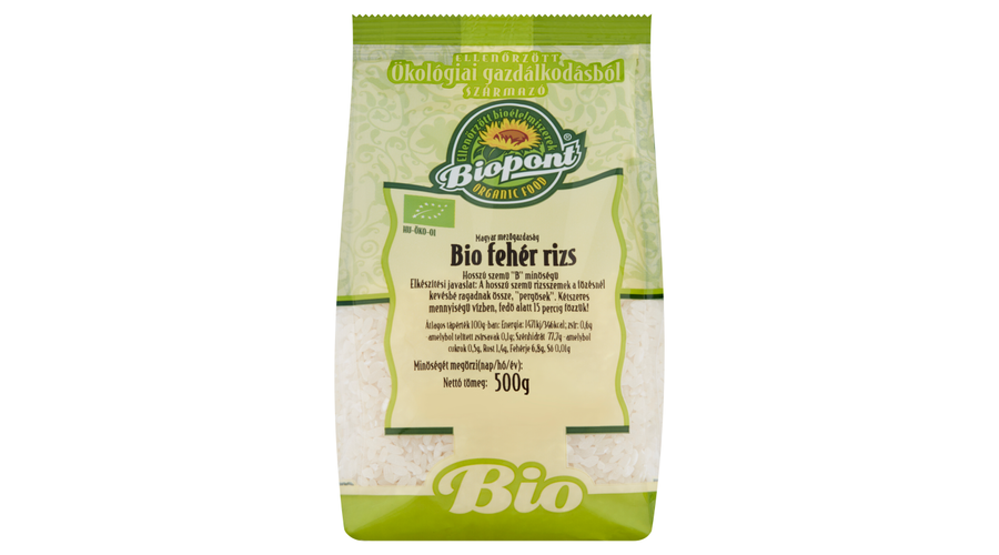 BIOPONT Bio Fehér rizs hosszú szemű 500 g BIOPONT Bio Fehér rizs hosszú szemű 500 g