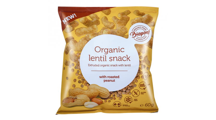 BIOPONT Bio Extrudált lencse földimogyorós 60 g BIOPONT Bio Extrudált lencse földimogyorós 60 g