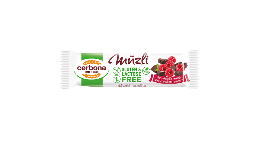 Cerbona Müzliszelet Gluténmentes étcsokis-málnás 35 g
