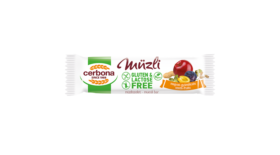 Cerbona Müzliszelet Gluténmentes magvas-gyümölcsös 35 g