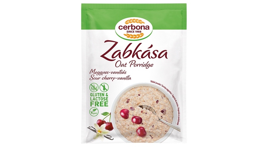 Cerbona Gluténmentes zabkása meggy-vanília 50 g
