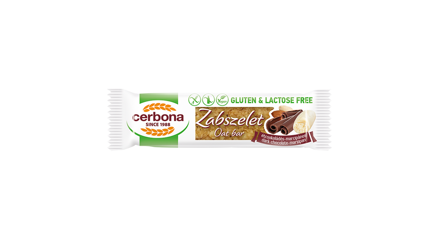 Cerbona Gluténmentes zabszelet étcsokoládés-marcipános 40 g