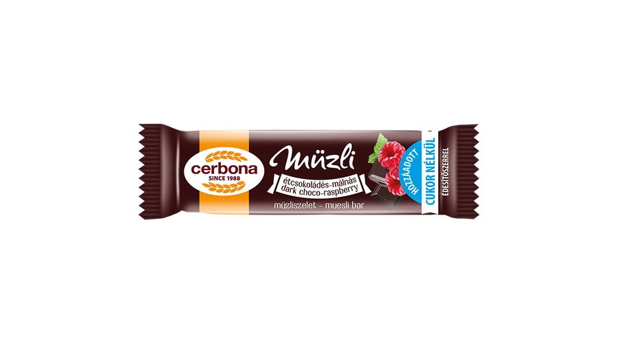 Cerbona Müzliszelet étcsokis-málnás 20 g Cerbona Müzliszelet étcsokis-málnás 20 g