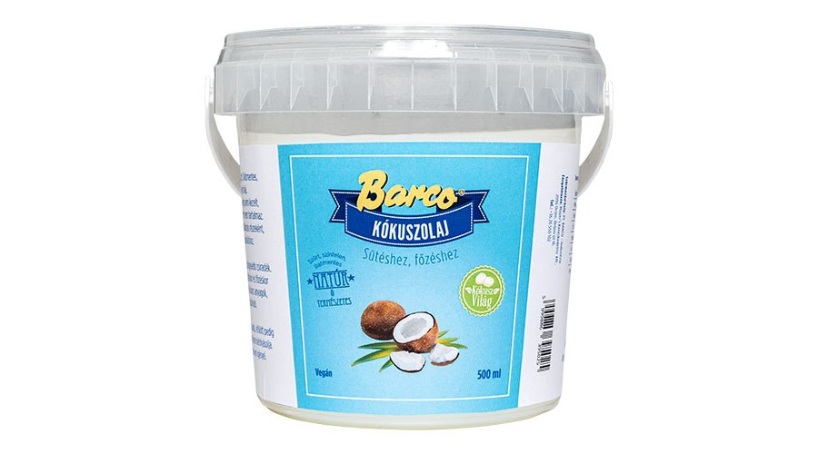 BARCO Kókuszolaj vödörben 500 ml BARCO Kókuszolaj vödörben 500 ml