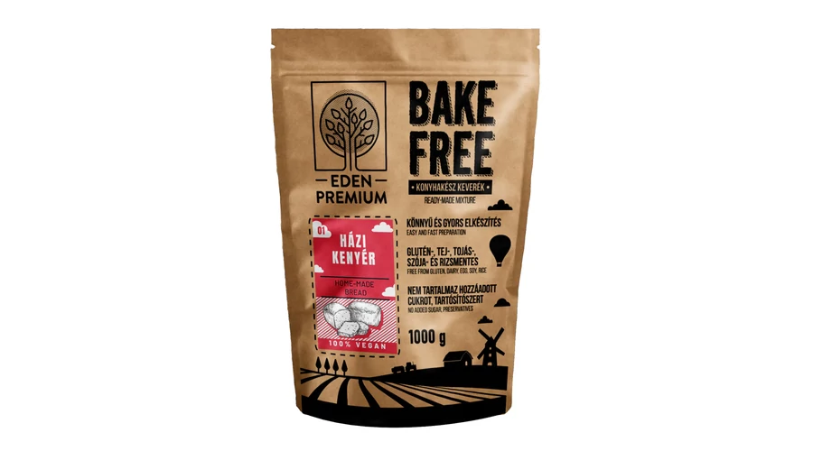 ÉDEN PRÉMIUM Bake-Free Házi kenyérliszt keverék 1000 g ÉDEN PRÉMIUM Bake-Free Házi kenyérliszt keverék 1000 g